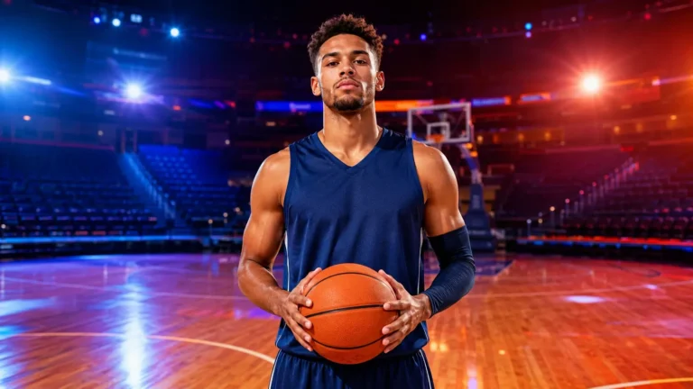 Joueur de basketball tenant un ballon sur un terrain pour illustrer la TTFL