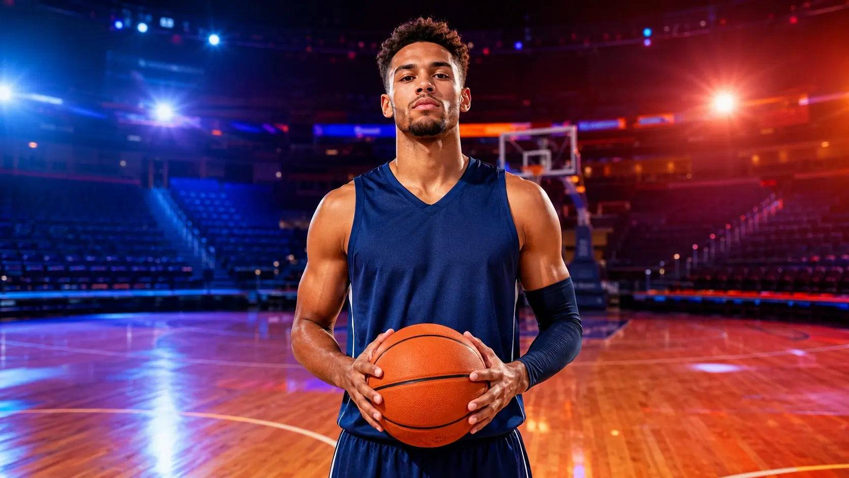 Joueur de basketball tenant un ballon sur un terrain pour illustrer la TTFL