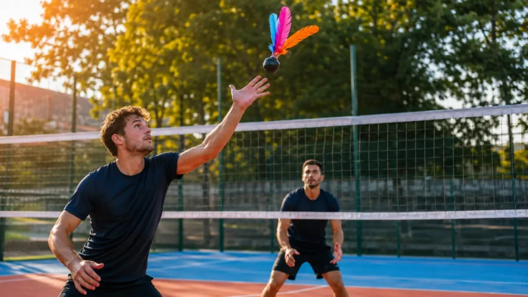 Joueurs pratiquant l’Indiaca pour illustrer une liste de sports en I
