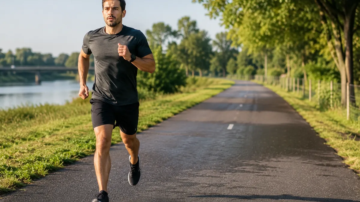 Coureur réalisant un effort intense pour calculer sa VMA
