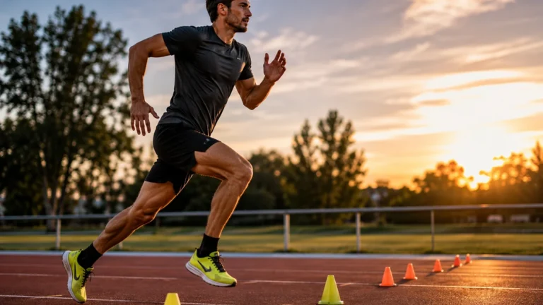 Séance de fractionné sur une piste d’athlétisme