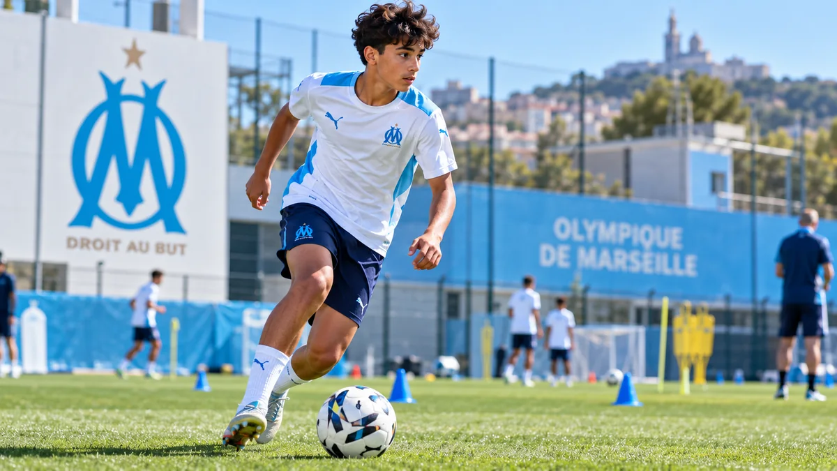 Samy Bedja à l'entraînement sur un terrain de football