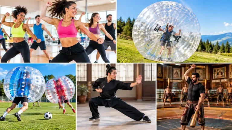 Sport en Z illustré par différentes disciplines et activités physiques